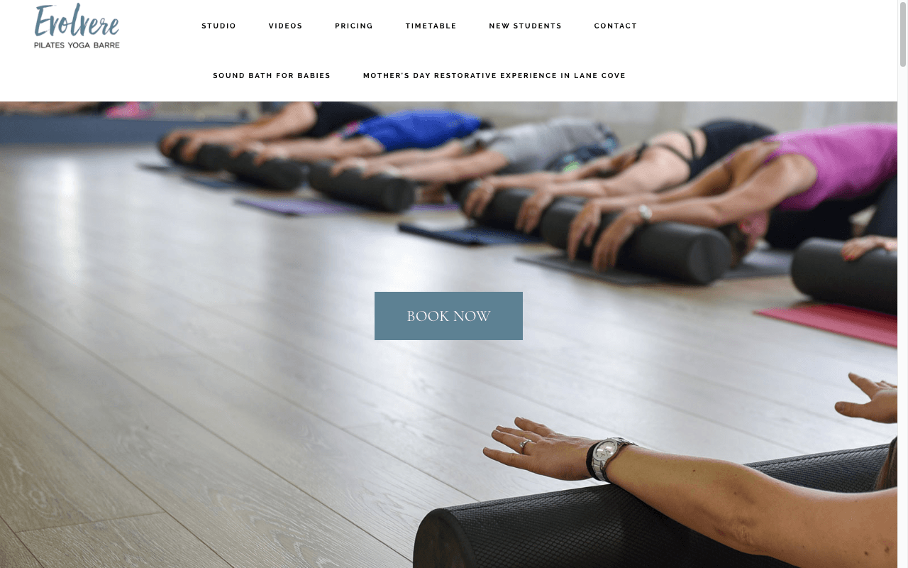 Evolvere website — before redesign